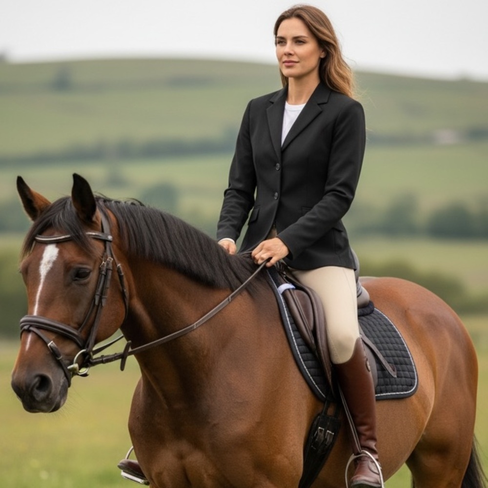 Women's Devon-Aire Black Equestrian Jacket M